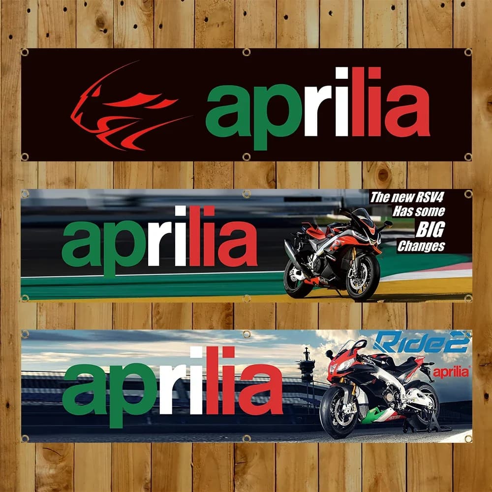 60x240cm A-Aprilias motorfiets AUTO Racing banner tapijt polyester bedrukte vlag garage of buiten voor decoratie