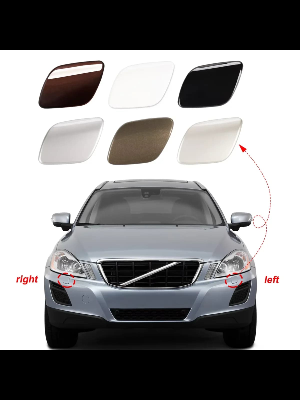 Voorbumper Koplampsproeiers Cover Voor VOLVO XC60 Accessoires 2012 2009 2010 2011 2013 30763410 30763411