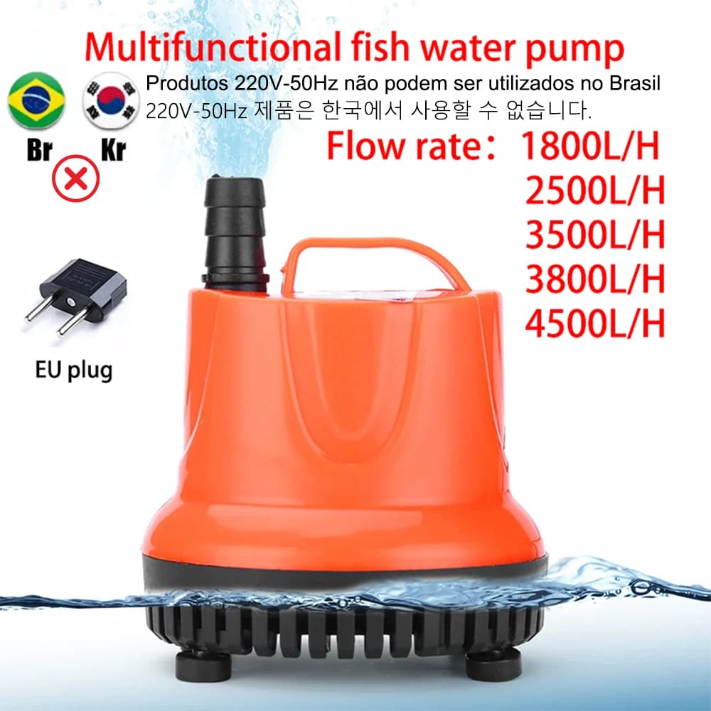 30/45/60/85/110 w Aquarium Bodem Zuig Dompelpomp Mute Pomp multifunctionele Kleine Zuigpomp met Joint