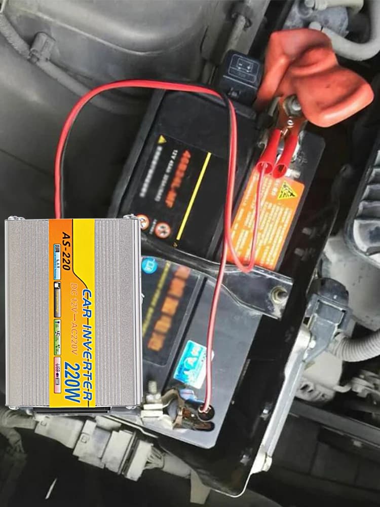Huishoudelijke omvormer DC 12V naar AC 220V converter AC-stopcontact met schakelaar USB-oplader Opslagcelconverter Auto-omvormer 220W