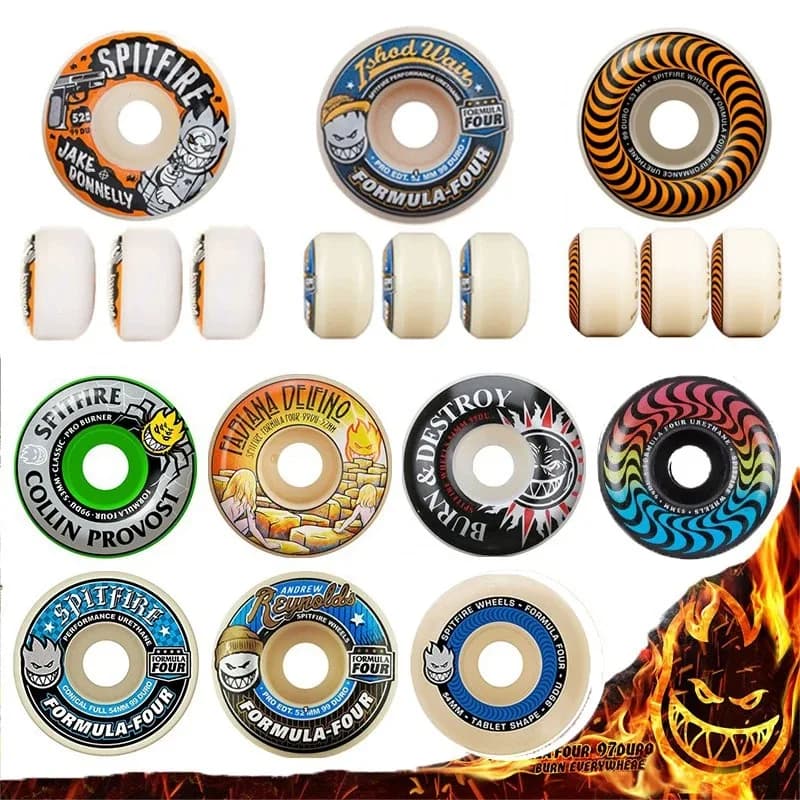Originele Skateboard Wielen 52 53 54 56 58mm 101D 99D Beschikbaar SPITFIRE Goede Kwaliteit Skate Wielen Skate Gereedschap