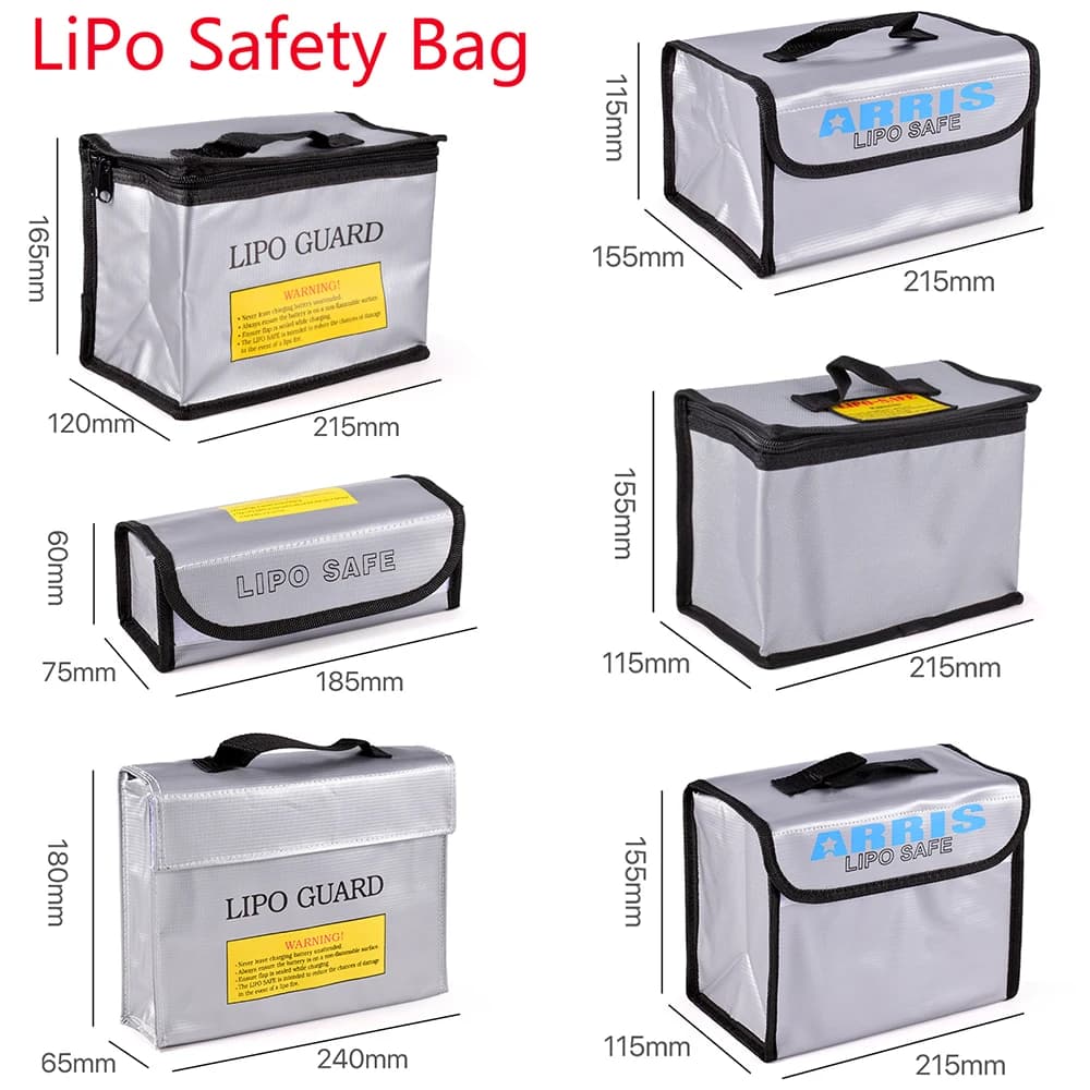 Lipo Guard Veiligheidstas Brandwerende Explosieveilige Draagbare Lipo Veiligheidstas 215*115*155mm voor RC FPV Racing Drone Auto Batterij Veilig
