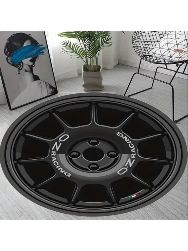 Racewagenbandmat Vloermat met realistische band Woonkamer Slaapkamer Kantoor Decor Woonkamer Mat Decoratieve vloermat Mat Auto