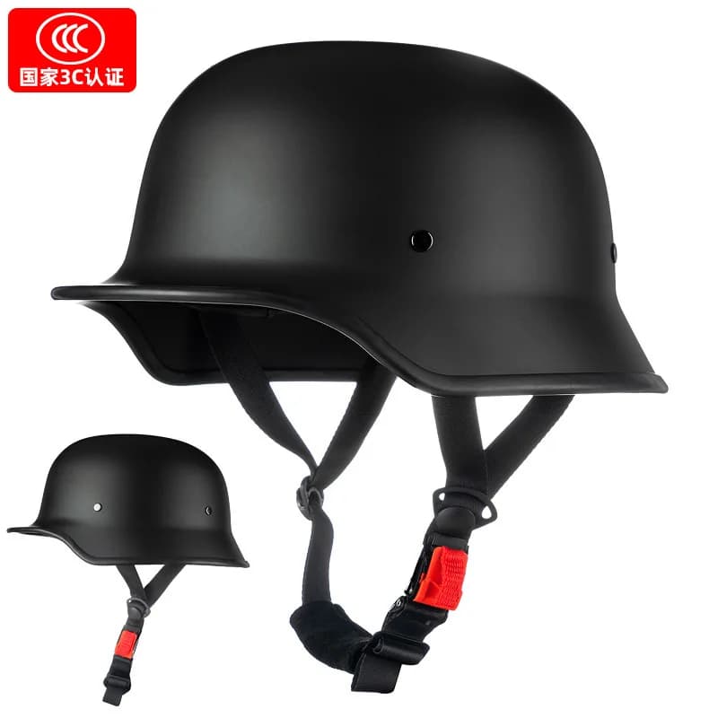 Duitse Soldaat Helm Motorfiets Voor Harley Retro Half Helm Motorhelm Zomer 3C Certificering Scoop Helm Cruise Auto