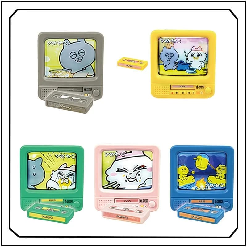Kawaii Cat TV Gashapon Leuke Cartoon Creativiteit Glow Desktop Ornament