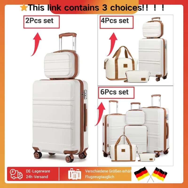 KONO 2/4/6-delige beauty case box cosmetica case handbagage toilettas reistas bagageset