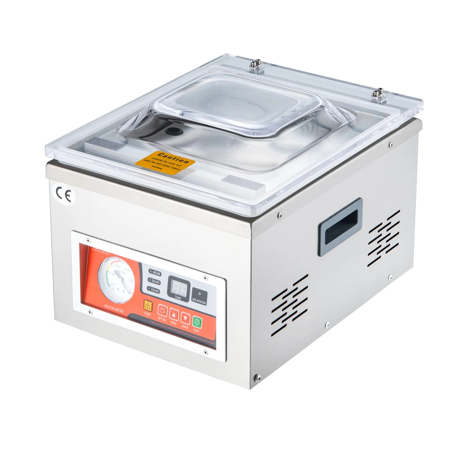 SucceBuy DZ-260A Kamervacuümsealer met 15,7 inch afdichtingslengte Keukenvacuümverpakkingsmachine voor thuisvoedsel Vlees Marinades