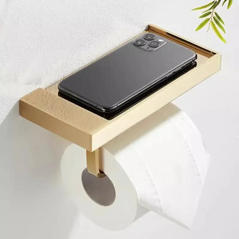 Aankomst toiletrolhouder, roll tissue holder, massief messing rose goud afgewerkt-badkamer accessoires producten
