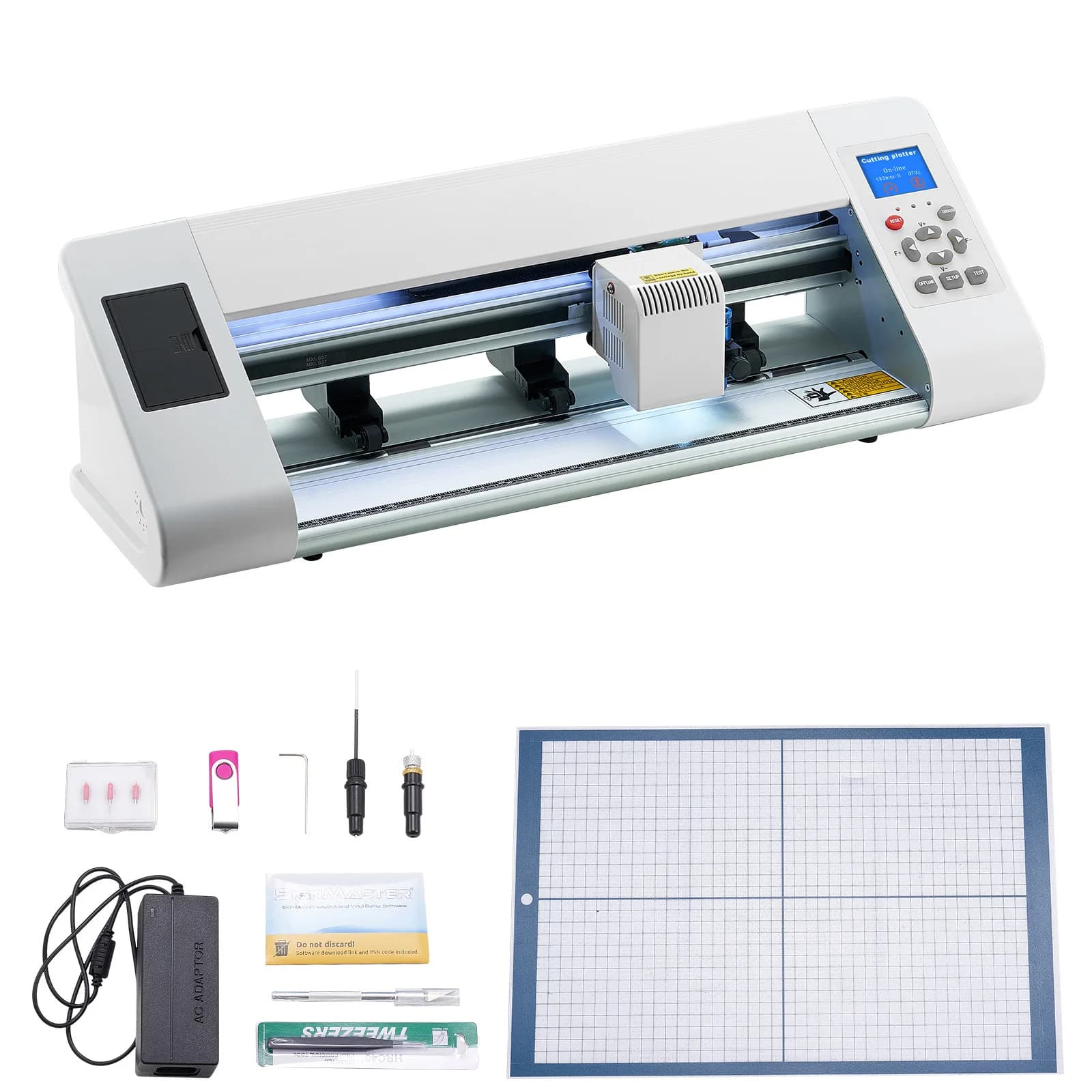 SucceBuy 12in/21in Automatische randdetectie Vinylsnijmachine Ontwerpsoftware en materialen Compatibel met meerdere bestandsformaten