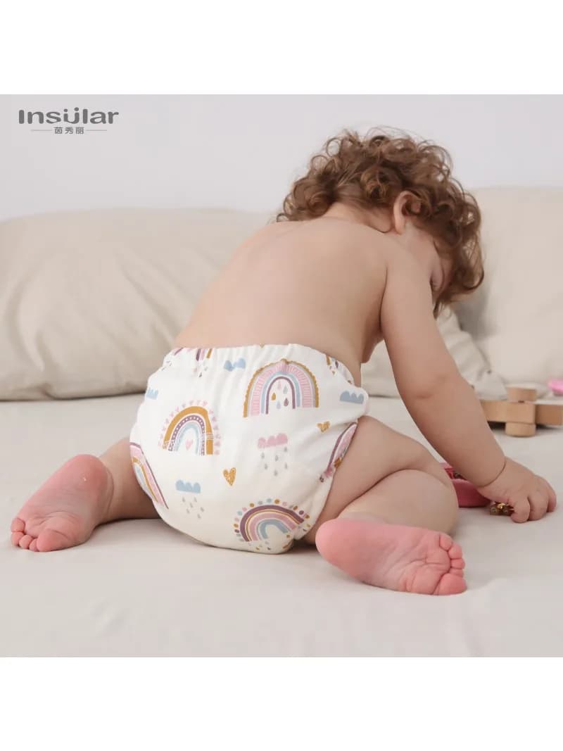 6-laags waterdichte herbruikbare katoenen babytrainingsbroek babyshorts ondergoed doek babyluier luiers slipje luierwissel
