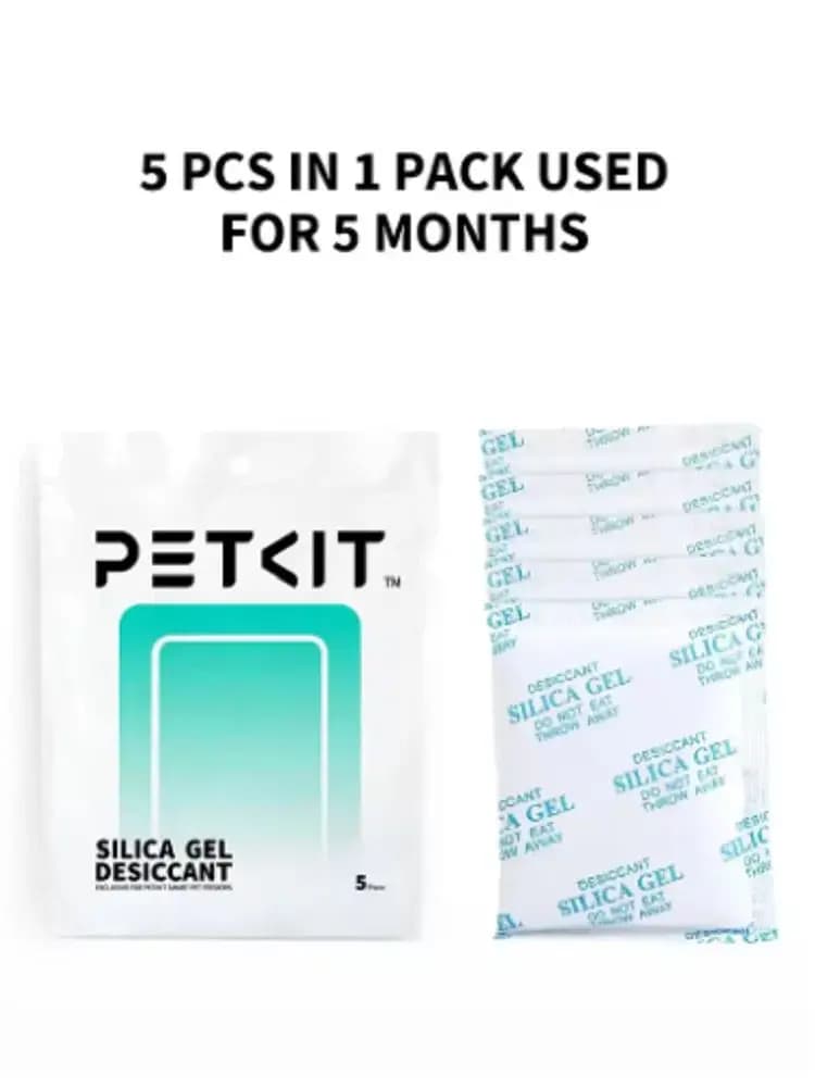 PETKIT Vervangend droogmiddel Conserveermiddel Vochtwerend middel voor Smart Feeders -5 verpakkingen transparante silicagelkorrels