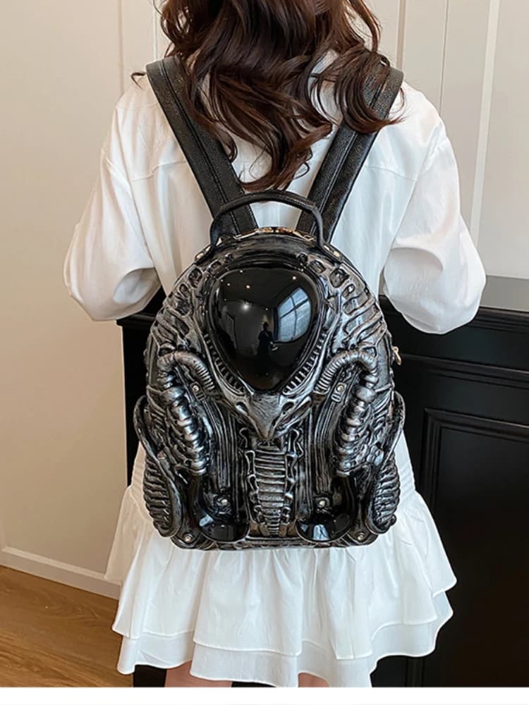 Stijlvol ontwerp persoonlijkheid 3D Alien Monster acryl rugzakken 2025, nieuwe creatieve super coole hete trendy rugzakken voor unisex