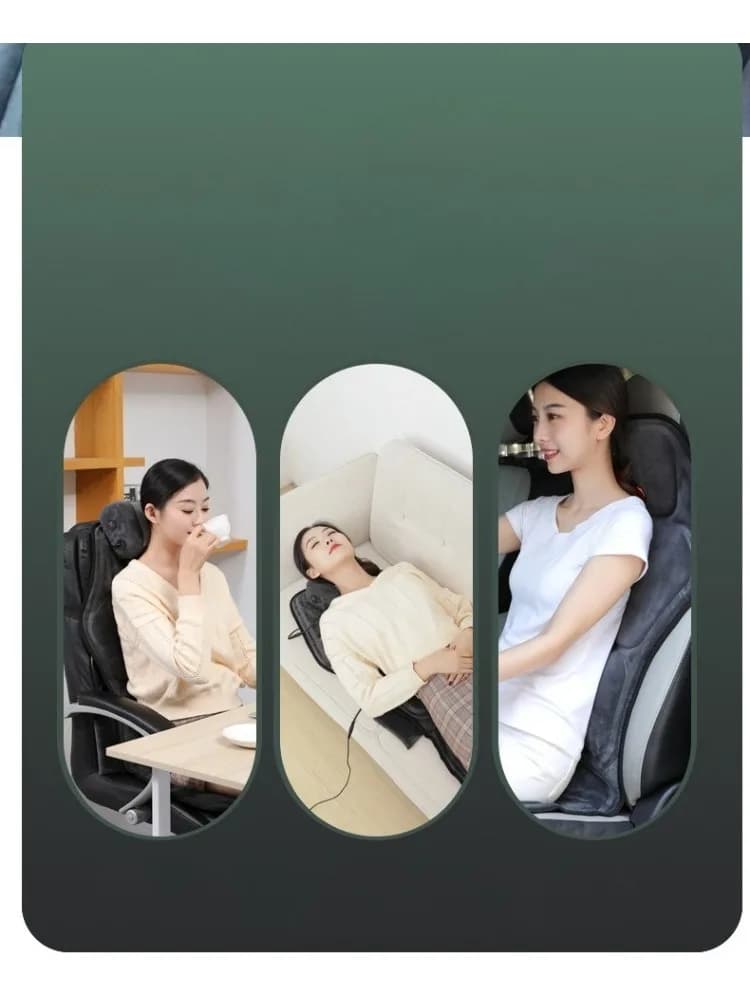Massage zitkussen goedkoop met verwarming verstelbare lumbale airbag rugmassage stoelkussen voor mannen en vrouwen thuiskantoor gebruik