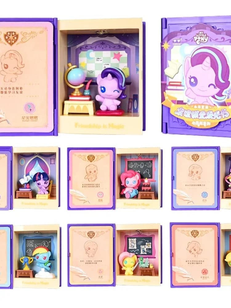 My Little Pony Blind Box Speelgoed Vriendschapsklas Lichtgevend Boek Pony Figuur Twilight Sparkle Pop Speelgoed