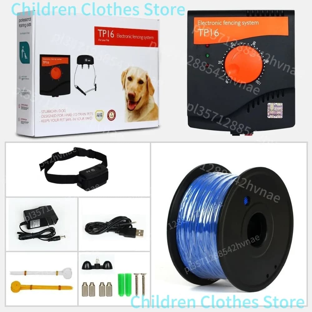 TP16 elektrische hondenhek, oplaadbaar waterdicht, 6-niveau, bedrade hek voor honden, trainingshalsband voor huisdieren, anti-loop weg