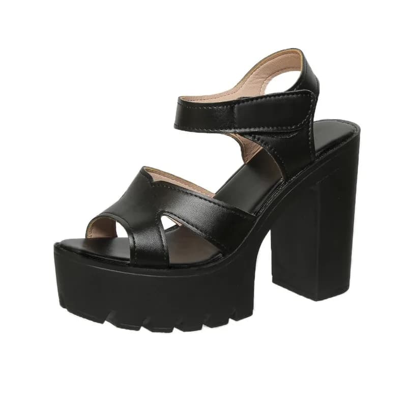 2025 Zomer Blok Hoge Hakken Trouwschoenen Bruid Platform Sandalen Dames Modieuze Dikke Bodem Sandalen voor Kantoormodel