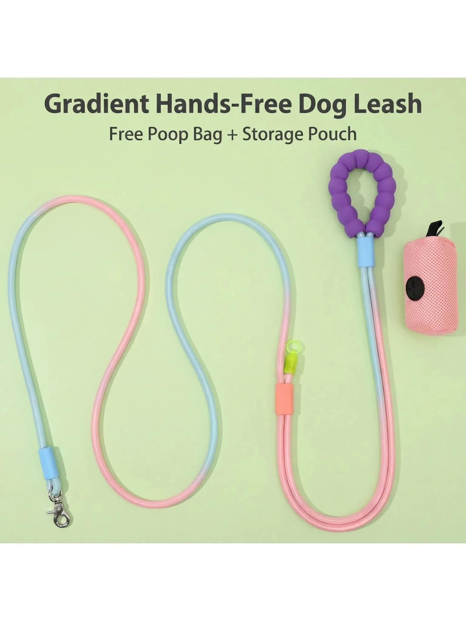 Reflecterende, extra sterke hondenriem met gradiëntkleur, dopaminekleurige nylon 5ft anti-trek hondenriem, duurzame wandelriem voor grote honden