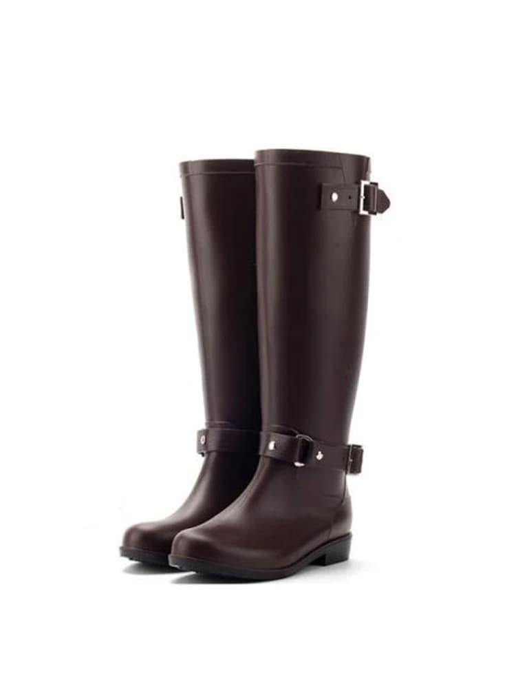 Regenlaarzen Waterdichte platte schoenen Dames Zwart Water Mode Regenlaarzen met ritssluiting Hoge ritssluiting Antislip Dames PVC Comfortabel