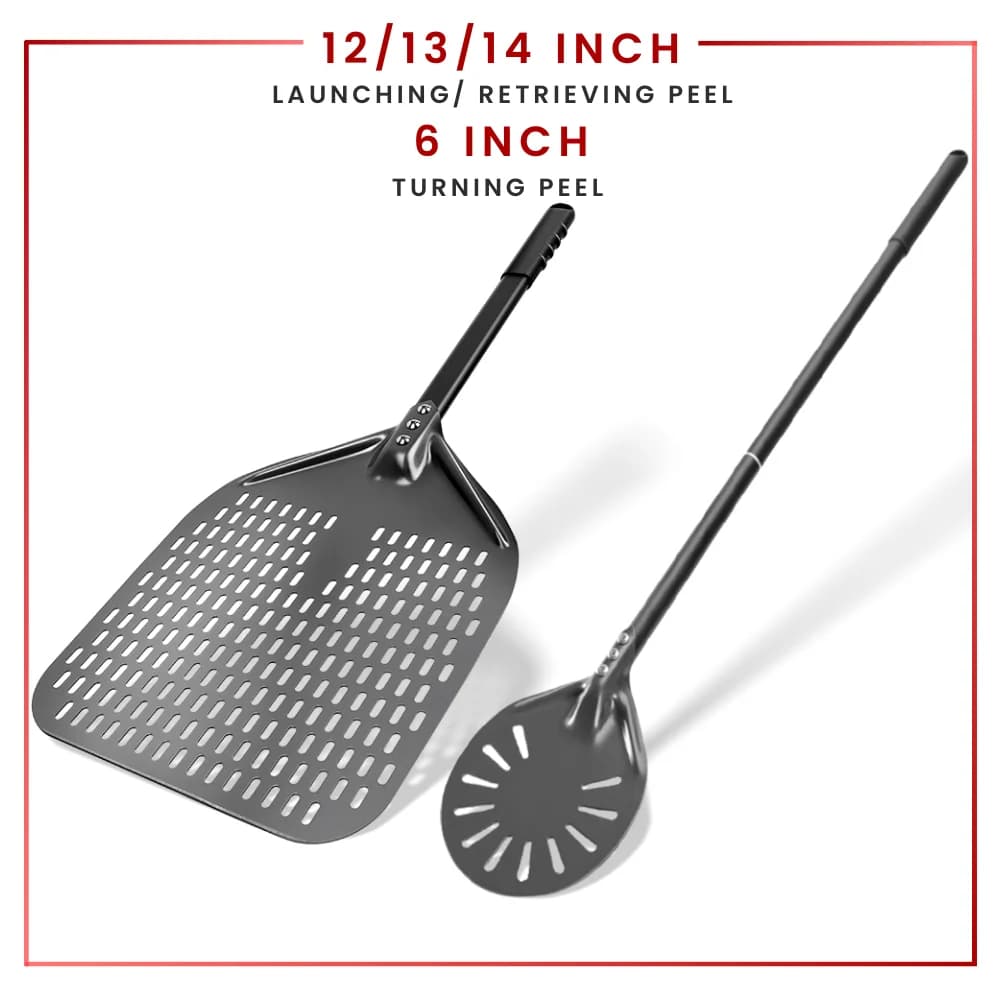 6 & 12 13 14 Inch Aluminium Pizza Schil Brood Peddel Pizza Oven Draaien Schil Hard Geanodiseerd Pizza Bakken keuken Tool Spatel