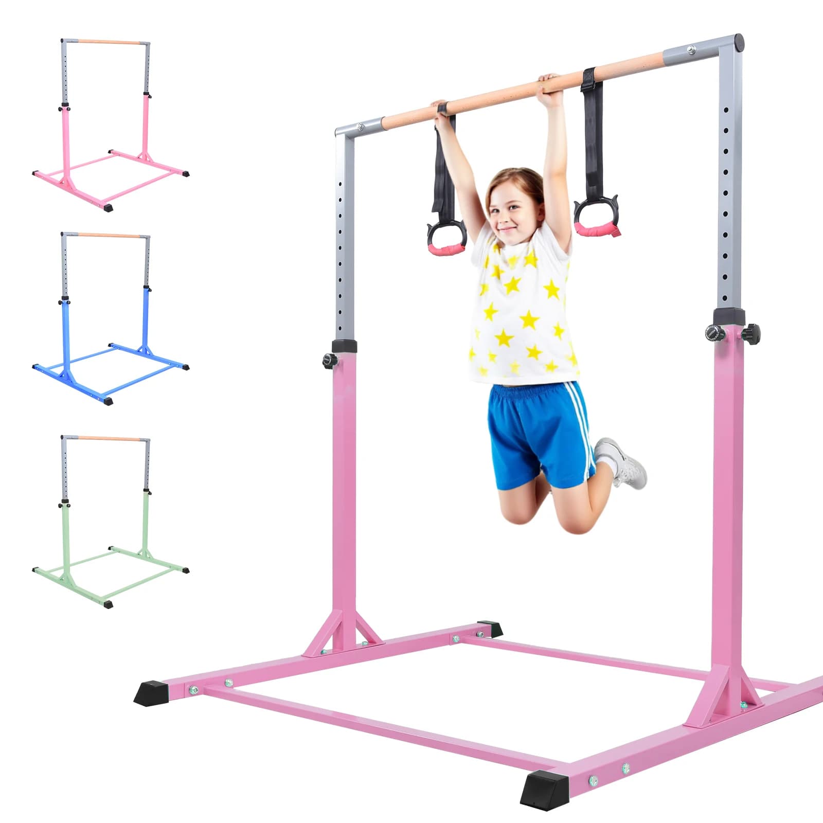 Gymnastiekbalken voor kinderen, horizontale trainingsbalken voor thuis, verstelbare hoogte, gymnastiekpaal, eenvoudig te monteren, apparatuur voor