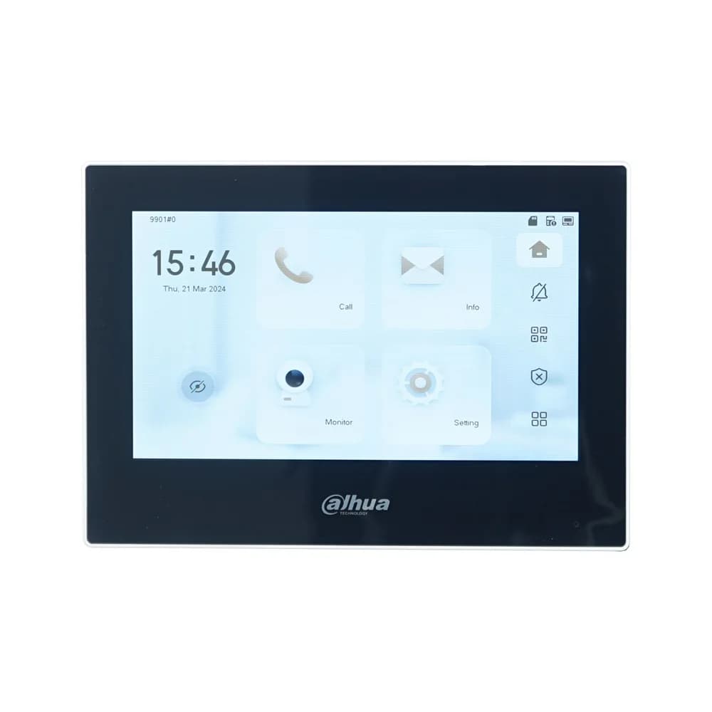 Dahua VTH2621GW-P / VTH2621G-P 802.3af PoE 7 inch Touch Indoor Monitor, deurbel Monitor, Video Intercom, Ingebouwde SD-kaart