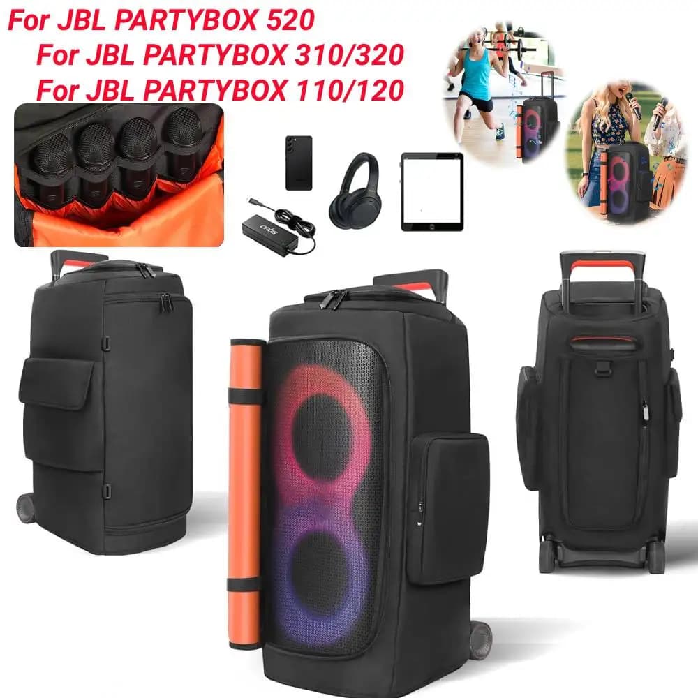 Draagbare Luidspreker Stofhoes met Microfoon Zak Voor JBL PARTYBOX 310 320 520 710 Luidspreker Opbergtas Party Speaker Draagtas cover