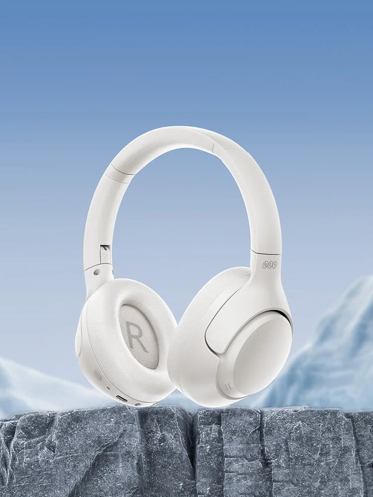 QCY H3 ANC draadloze hoofdtelefoon Bluetooth 5.4 Hi-Res audio over-ear headset 43dB hybride actieve ruisonderdrukking oortelefoon 60H
