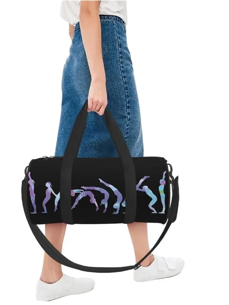 Sporttas Gymnastiek Meisje Kleurrijk Patroon Moderne Sport Sporttas met Schoenen Paar Weekend Handtas Nieuwigheid Reisfitnesstas