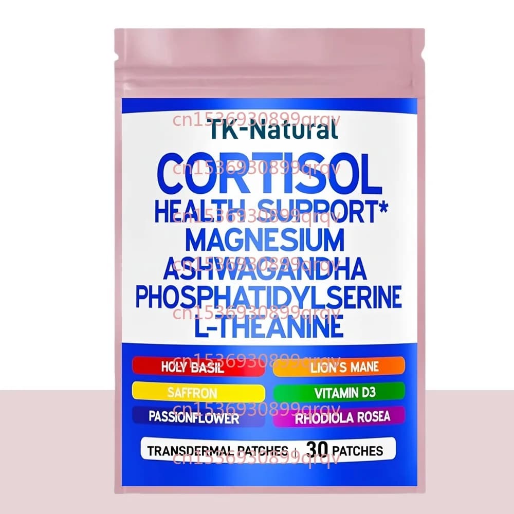 30-patches Cortisol transdermale patches voor dames en heren met magnesium, L Theanine Cortisol Balance & Calm Mood Support