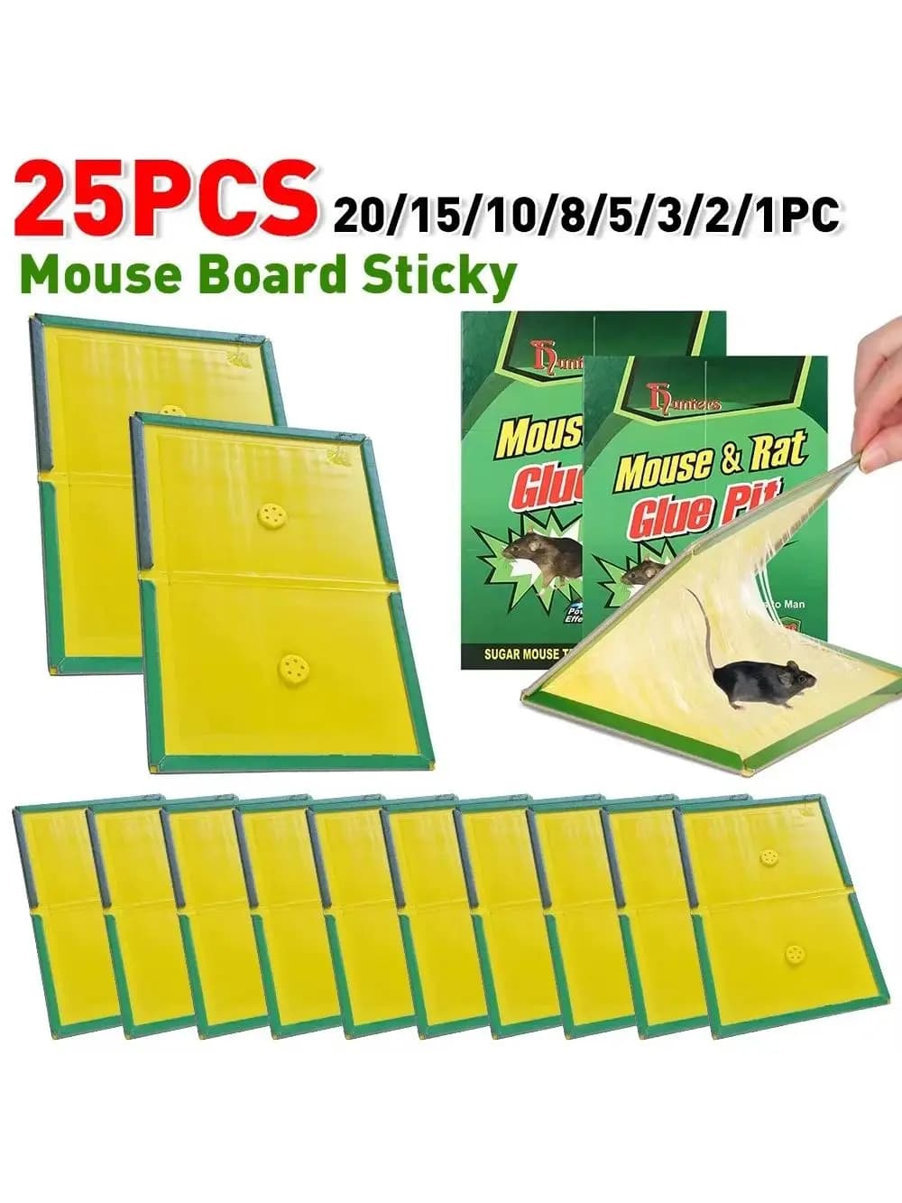 1-20 Stuks Muis Board Sticky Rat Lijm Muis Lijm Lijm Board Muizen Catcher Val Niet giftig ongediertebestrijding Voor Restaurant Keuken