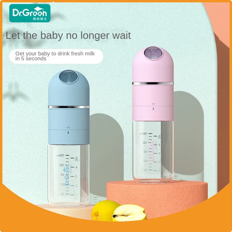 Dr. Groene 4S Pasgeboren Babyfles Brede Mond Fles Glas 150Ml/240Ml Verzegelde Isolatie Snelle Melkvulling Verwijderbare Flessen