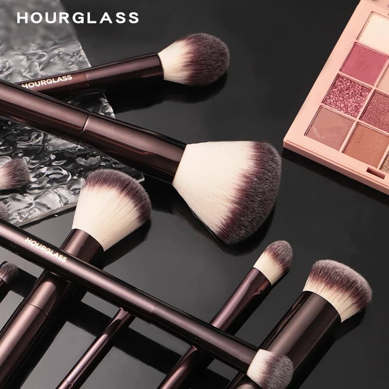 Zandloper Make-up Kwasten Set & Kit Inclusief Poeder Foundation Concealer Lip Blusher Bronzer Oogschaduw Eyeliner Highlight Brush