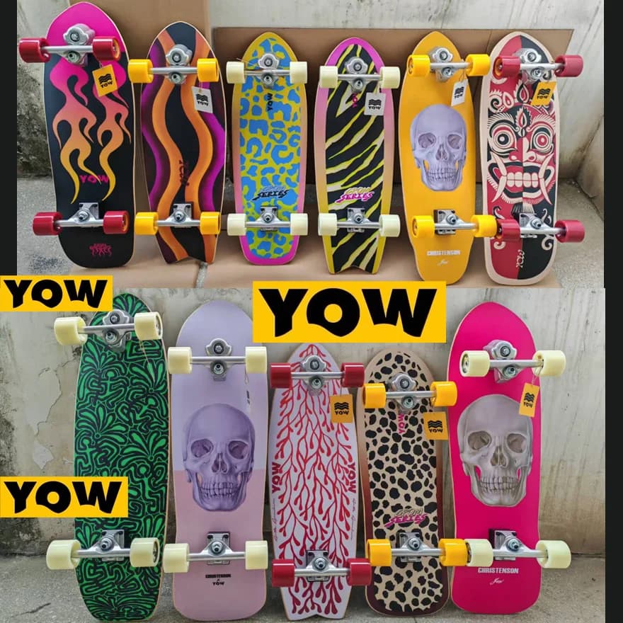 YOW land surf skateboard longboards hele kits lentesysteem van goede kwaliteit met vrachtwagens, wielen, lagers en gereedschappen