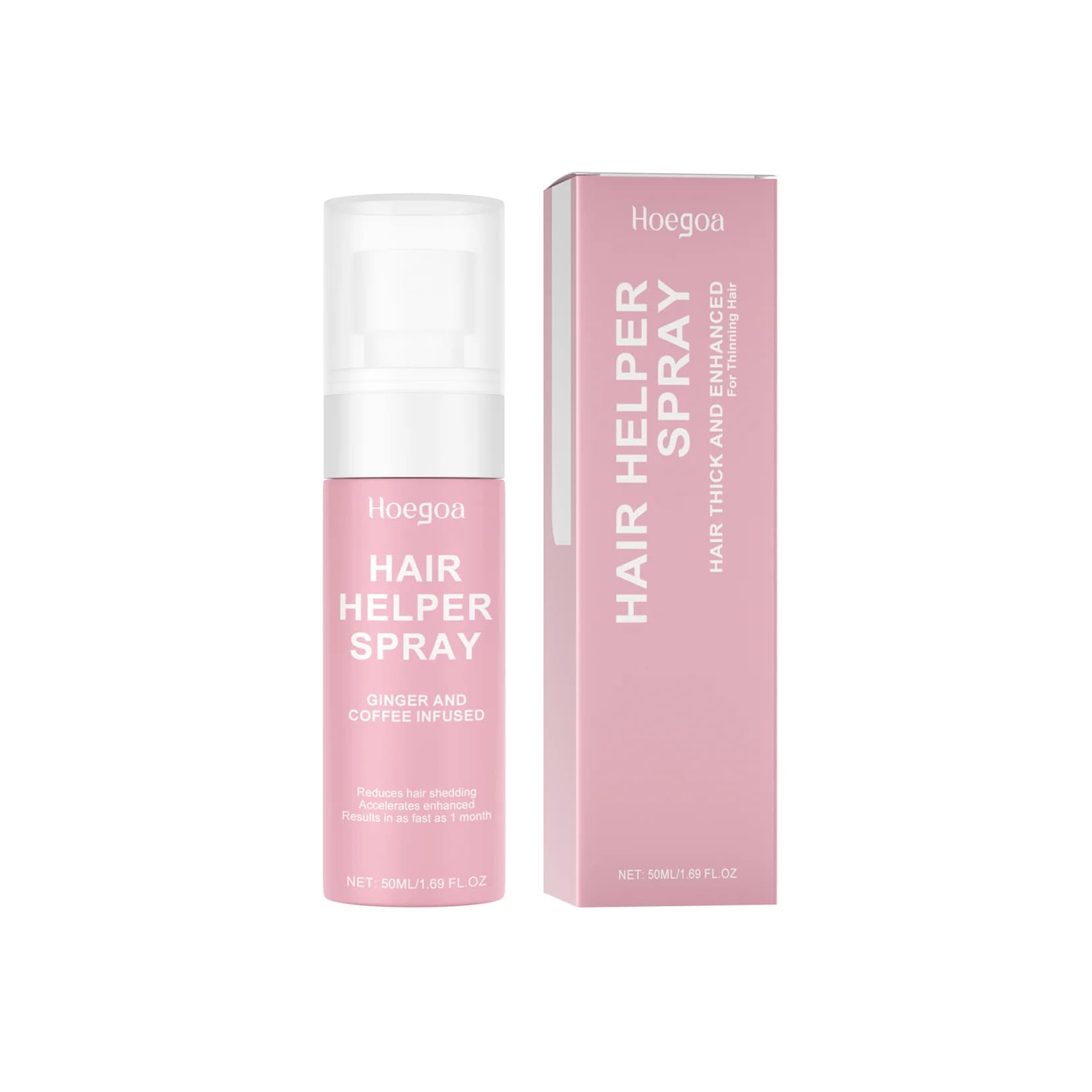 Haarhulpspray - Haarverdunnend natuurlijk groeiserum - Behandeling met cafeïne doordrenkte behandeling voor dikker, voller haar - Veganistisch