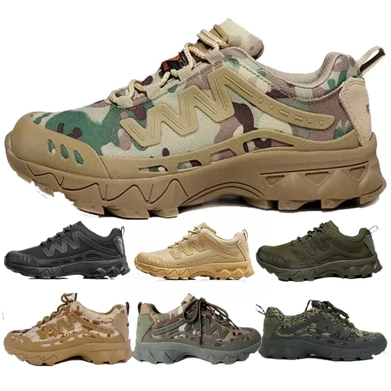 Hot Koop Mannen Militaire Schoenen Waterdichte Tactische Sneakers Wandelschoenen Ademende Combat Legerlaarzen Woestijn Outdoor Trekking Schoenen