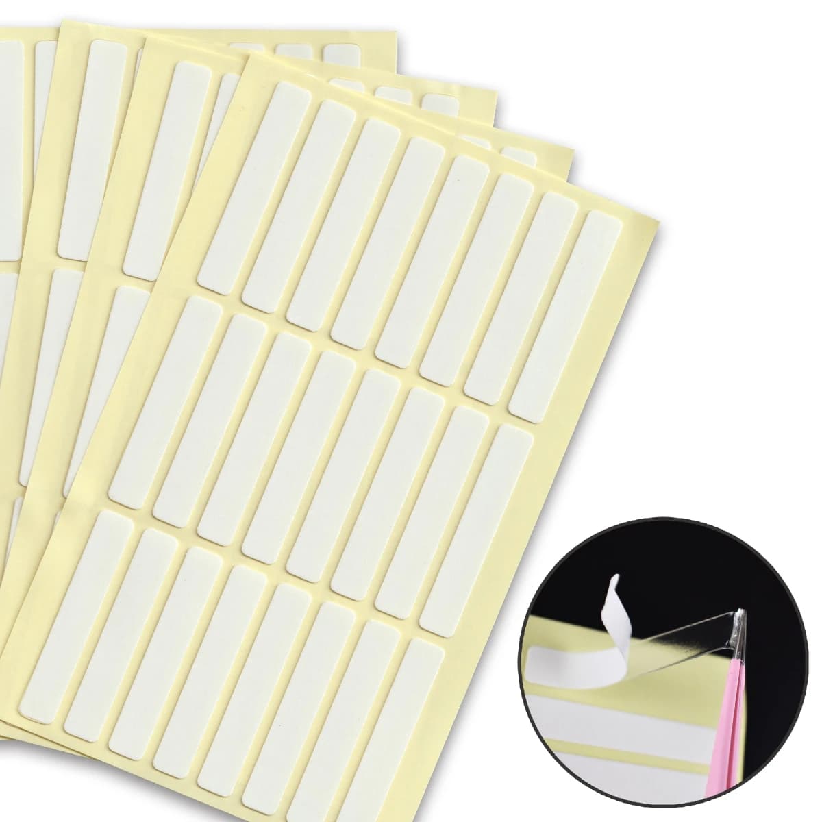 1 tot 100 vellen dubbelzijdige kristallen nagelplakstrips transparante PET-tape voor valse nageloefendisplay en trainingsstandaards