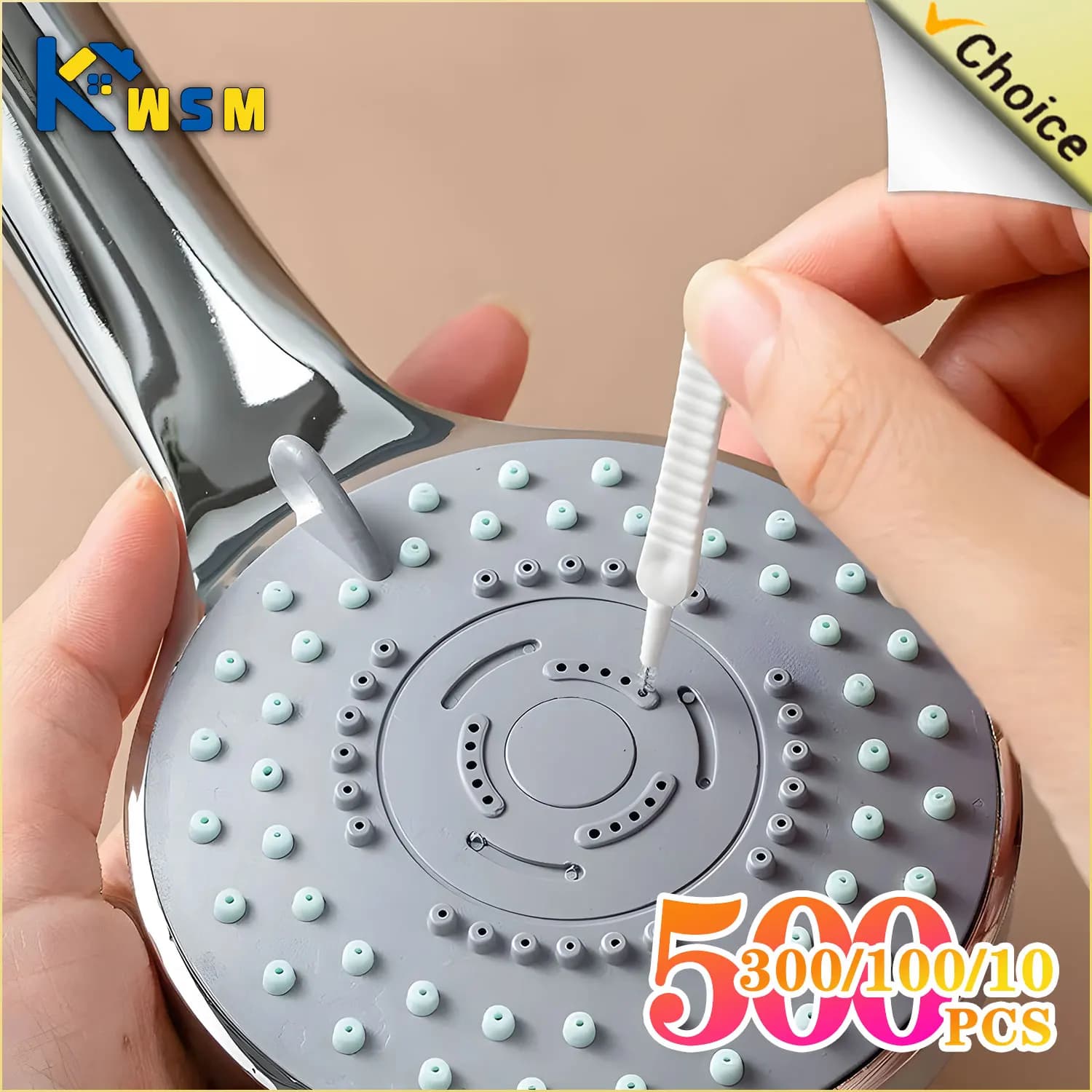 10-500PCS Douchereinigingsborstel Badkamer Micro Nylon Borstelmondstuk Anti-blokkeerreinigingsgereedschap Badkameraccessoires