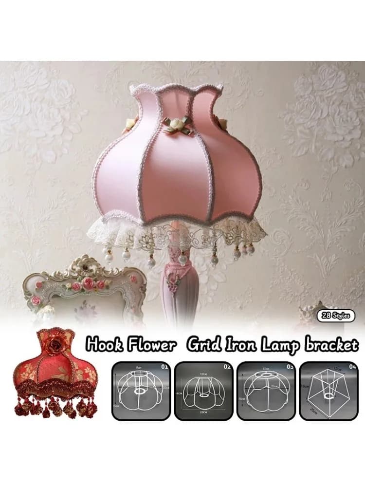 Metalen Draad Licht Kroonluchter Beugel Lamphouder Lampenkap Kooi Frame Ijzer Voor Diy Ring Bescherming Tafel Lampenkap Ondersteuning Materiaal