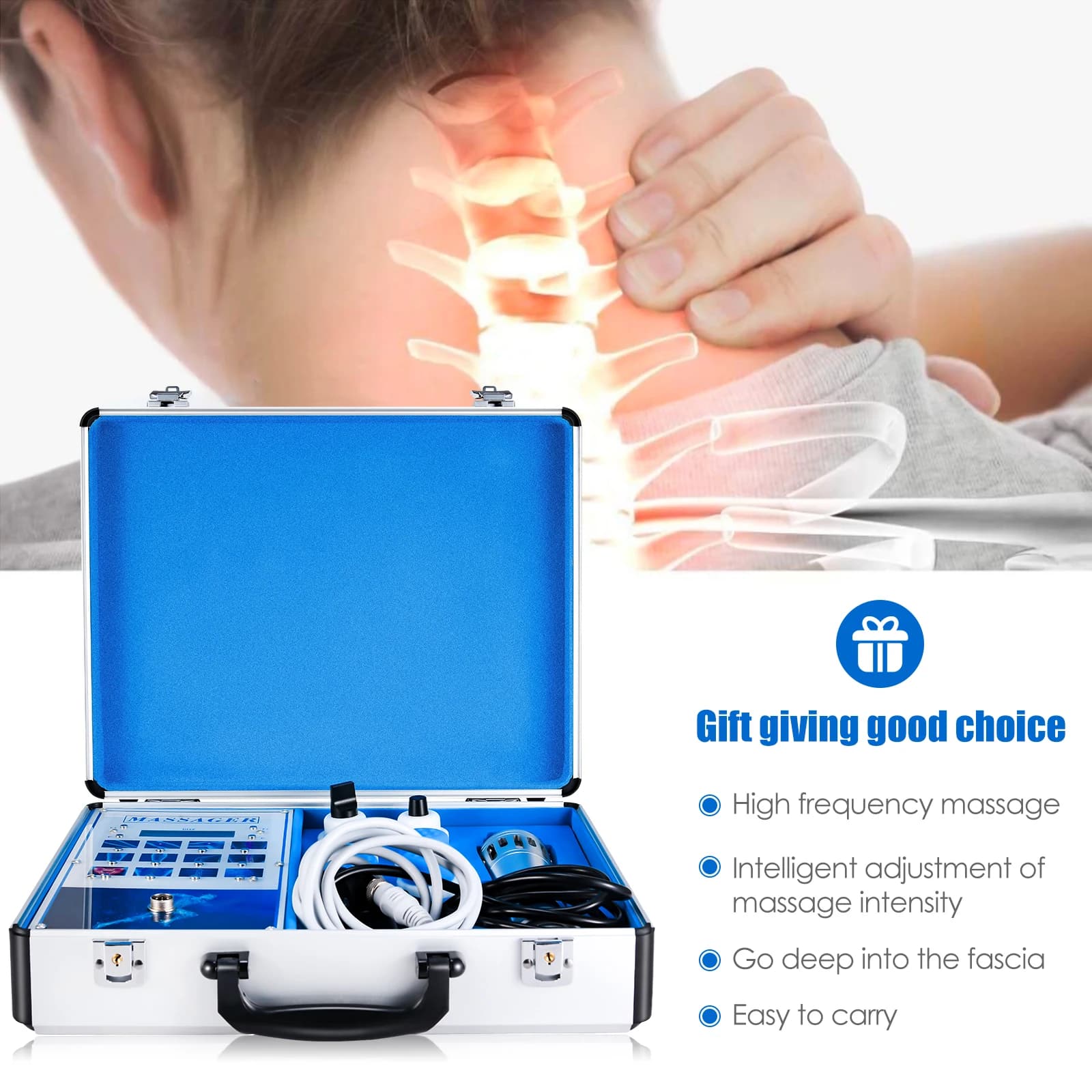 Touch Screen Shockwave Therapie Machine Met 7 Heads ED Behandeling Pijnbestrijding Rooster Shock Wave Fysiotherapie Tool 220 V EU