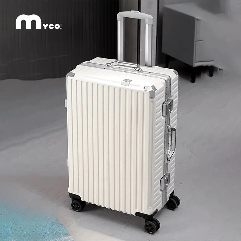 Reiskoffer met aluminium frame, wielen, cijferslot en USB-poort, 20, 24, 26, 28 inch, handbagage