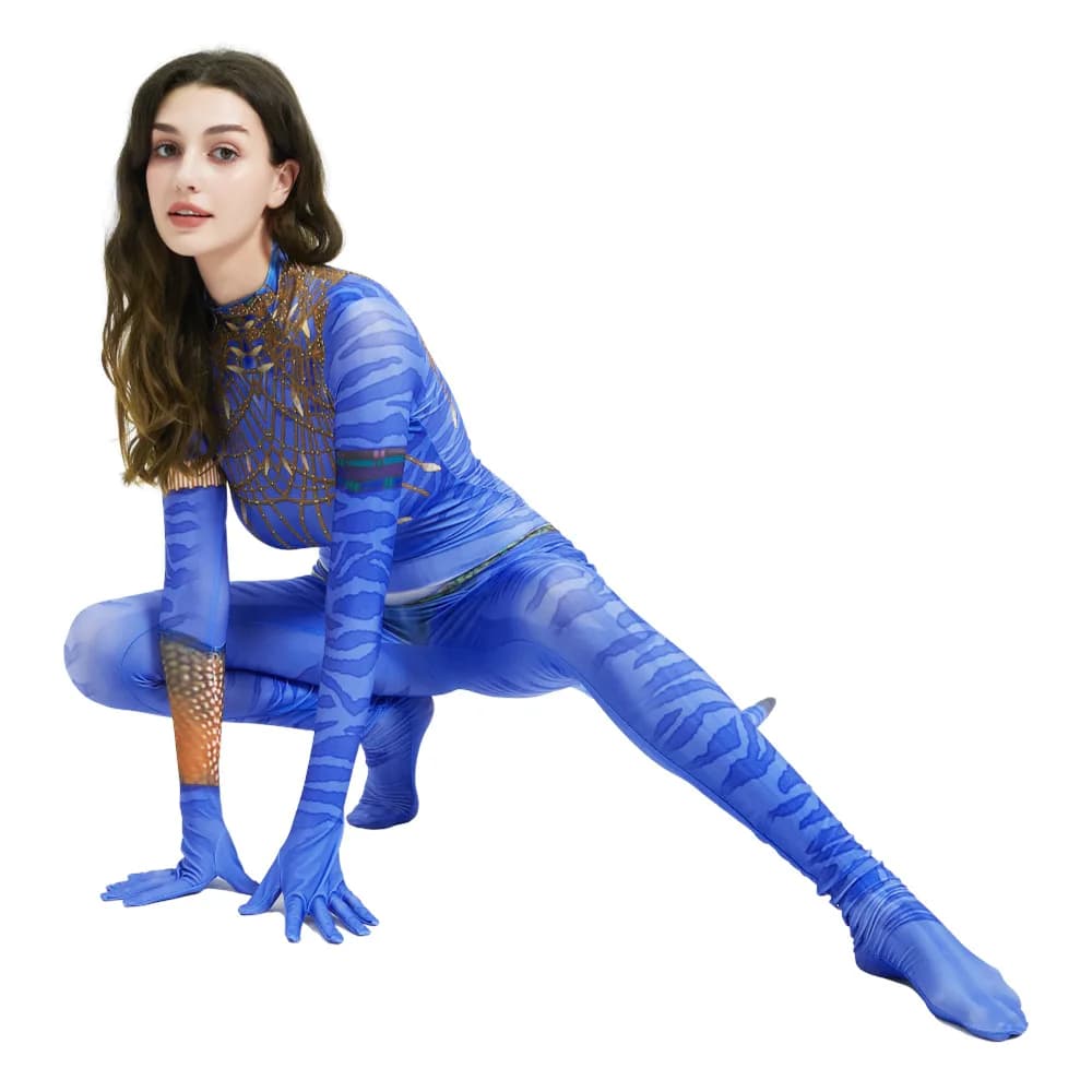 Avatar Kostuum Vrouwen En Mannen Paar Kostuums Familie Kids Bobysuit Cosplay Jumpsuit Alien De Manier Van Water Kerst Halloween