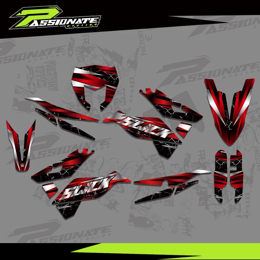 Voor GENERIEKE TRIGGER 2020 grafische stickers stickers motorfiets achtergrond aangepast nummer
