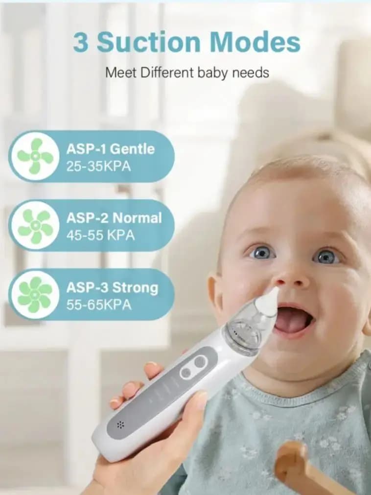 Groothandel en dropshipping Nieuw patroon Baby elektrische neuszuiger Oplaadversie Aspirator Zuigen Voorkomen verstopte neus