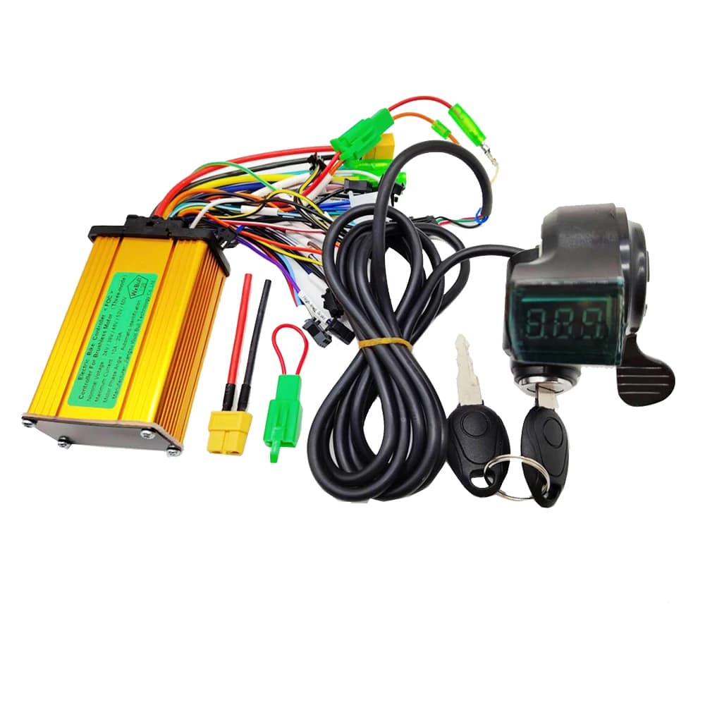 Elektrische Fiets/Fiets E-bike E-scooter Borstelloze Controller 24V 36V 48V 60V 350W 10A 12A 15A 18A 20A met Twist Thumb Throttle