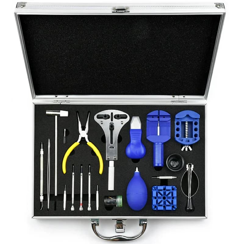 Horlogereparatiegereedschapset Horlogebandpinverwijderaar Kastopener Veerstaafverwijderaar Horlogebatterijvervanging Bandnaaldset Accessoires