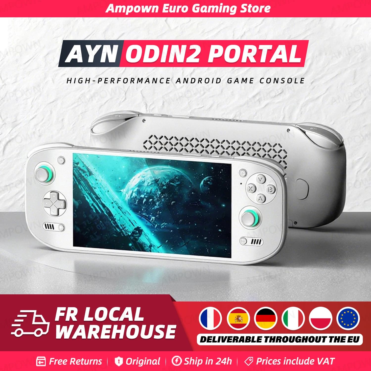 AYN ODIN2 PORTAL Videogameconsole 7'' OLED 120Hz scherm 4K video-uitvoer Android 13 8000mAh batterij luchtkoeling Qualcomm 8 Gen2
