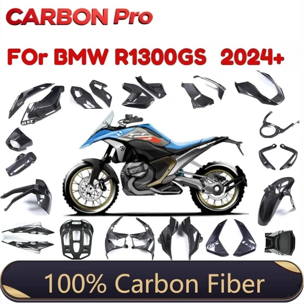 Voor BMW R1300GS 2023 2024+ Volledige Set 100% Echt Droog Carbon Fiber Motoronderdelen Accessoires Kuipsets