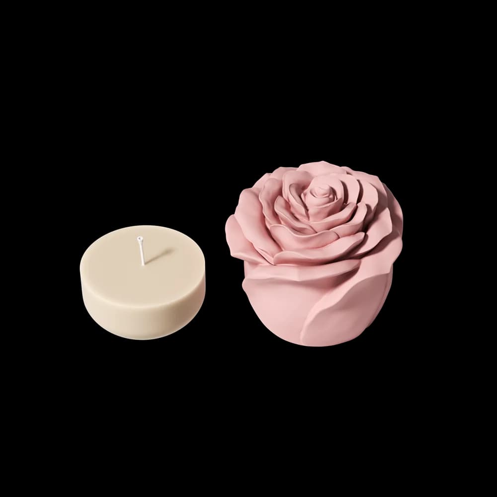 Eeuwige Rose Bloom Kaarspot en Kaars Navulling Siliconen Mal DIY Beton Jesmonite Kaars Vessel Mold Home Decoratie