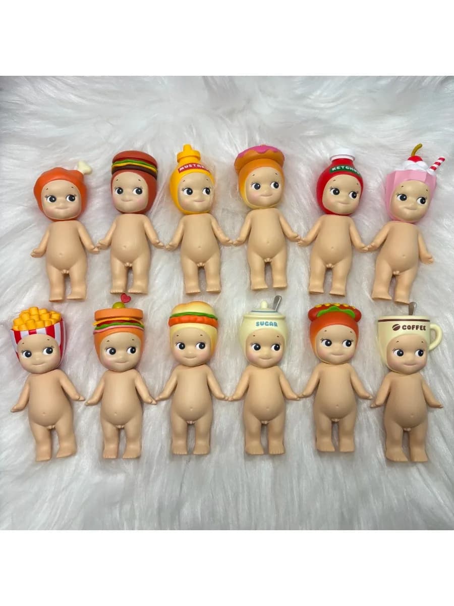 Sonny Angel Mini Figuur Snack Serie Blind Box Speelgoed voor Meisje Mystery Box Hamburger Sandwich Frieten Gebakken Kip SAS65985