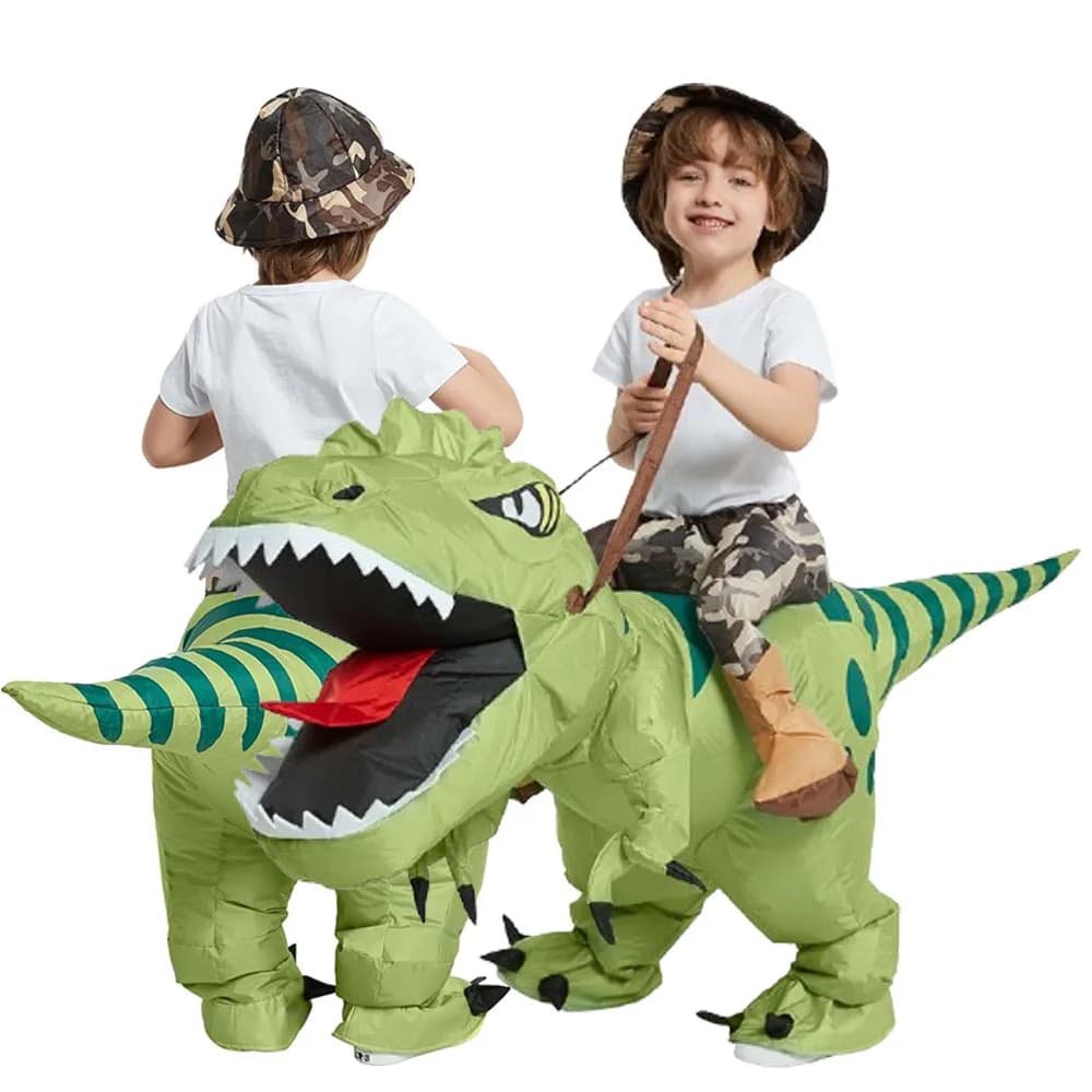 Dierlijk cartoon-kostuum met opblaasbare T-Rex, dinosaurus-rollenspel, Kerstmis, Halloween, carnaval, verjaardagscadeau